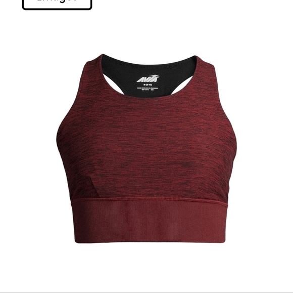 Avia NWT Women's Active Long Line Wide Underbust Band Racerback Sports Bra 909 - Picture 3 of 7